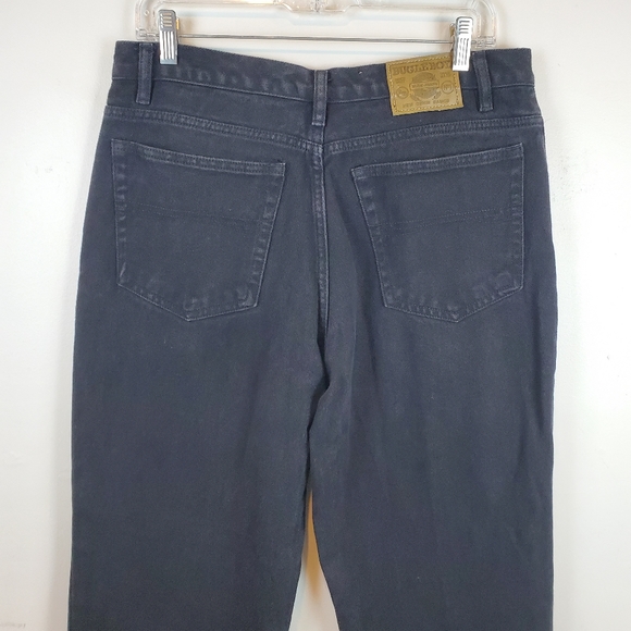 90s VTG Bugle Boy 750 Relaxed Straight Black Denim Jeans Size 34x30 Mens Cotton - Picture 7 of 10